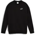 Puma ESS Small No. 1 Logo Relaxed Crew Sweatshirt Women, Clothing, Black, XXS