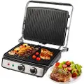 ProfiCook PC-KG 1264, Sort, Rustfritt stål, Rustfritt stål, 230 x 290 mm, 180°, 2000 W, 220 - 240 V