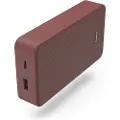 Hama Colour 20 - Strømbank - 20000 mAh - 74 Wh - 3 A - Fast Charge - 2 utgangskontakter (USB, 24 pin USB-C) - på kabel: USB-C - rød