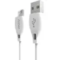 Dudao USB-kabel USB til microUSB 2,4A 1 m - hvit