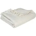 Atmosphera Creme sengeteppe 230x250 med frynser