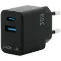 Mobilis 30w Usb-a-og Usb-c-vegglader