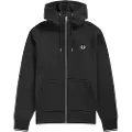 Fred perry for man. J7536 Full Zip Hooded Sweatshirt Black (M), Casual, Cotton