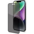 Celly Privacy Full Glass - Skjermbeskyttelse for mobiltelefon - 3D - glass - med personvernsfilter - 2-veis - rammefarge svart - for Apple iPhone 15