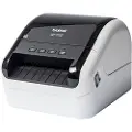Brother QL-1100c - Etikettskriver - direktetermisk - Rull (10,36 cm) - 300 x 300 dpi - inntil 110 mm/sek - USB 2.0 - kutter - hvit, skinnende svart