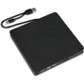 IBox IED03 - Platestasjon - DVD-RW (-R DL) - 8x/8x - USB 3.2 Gen 1 - ekstern - svart