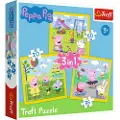 Trefl Pipsa Piggy 3 i 1 puslespill, 20+36+50 brikker