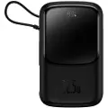 Baseus Powerbank Baseus Qpow PRO med kabel, 10000 mAh, 22,5 W (svart)