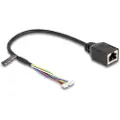 DeLOCK - Nettverkadapterkabel - 6 pin header, 4 pin header (hunn) til RJ-45 (hunn) - 30 cm - 4 mm - CAT 5e - svart