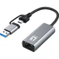 LevelOne - network adapter - USB-C 3.2 Gen 1 / USB-A 3.2 Gen 1 - 10M/100M/1G/2.5 Gigabit Ethernet