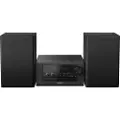 Panasonic SC-PM702, Hjemmelydanlegg (mikro), Sort, 1 disker, 80 W, 2-veis, 10 cm