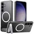 Torras Pstand Series telefonveske for Samsung S25 (gjennomsiktig)
