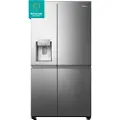 Hisense RS818N4TIC, Frittstående, Amerikansk dør, Rustfritt stål, Berøringskontroll, LED, På dør