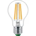 Signify - LED-filamentlyspære - form: A60 - klar finish - E27 - 4 W (ekvivalent 60 W) - varmt hvitt lys - 2700 K (en pakke 2)