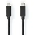 Nedis Ccgb64020bk10 Usb 3.2 Gen 2-kabel Usb-c M-usb-c M 4k@ 20 Gb/s Nikkelbelagt 1 M 100w 60hz