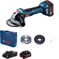 Bosch GWS 180-LI, 11000 RPM, 12,5 cm, Batteri, 4 Ah, 1,6 kg, Børsteløs motor
