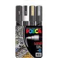 Uni-Ball Paintmarker, Uni-Ball POSCA PC-5M, 1,8-2,5 mm,ass.farver, pakke a 4 stk