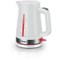 Bosch TWK4M221, 1,7 l, 2400 W, Hvit, Plast, Vannivåindikator, Trådløs