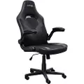 Trust GXT 703 RIYE - Spillestol - armlener - L-formet - tipping - roterende - syntetisk skinn, elastisk stoff - svart