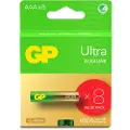 GP Ultra Alkaline GP24AU, Engangsbatteri, AAA, Alkalinsk, 1,5 V, 8 stykker, Cd (kadmium), Hg (kvikksølv)