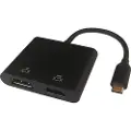 Deltaco - Video/lyd-splitter - 2x 4K60Hz - 1 x HDMI + 1 x DisplayPort - stasjonær