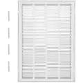 Vevor returluftfilterrist, passer til kanalåpning B20 x H30 tommer, filter ikke inkludert, deksel til returluftventil for vegg, pulverlakkert stål returluftrist avtakbar front/dør for 1 tomme filtre