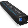 Icy Box IB-HUB1717-U3 USB-hub - 17 porter - Svart
