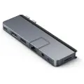 Hyper HyperDrive DUO PRO 7-in-2 - Dokkingstasjon - for bærbar, bærbar, bærbar - USB-C x 2 - HDMI - 1GbE