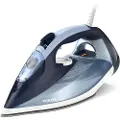 Philips Azur 7000 Series DST7020 - Dampstrykejern - såleplate: SteamGlide Plus - 2800 W - lys blå/mørk blå