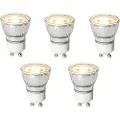 LUEDD Sett med 5 GU10 3-trinns dimbare LED-pærer 35 mm 4W 220 lm 3000K