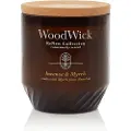 Woodwick Incense & Myrra, Sylinder, Brun, Frisk, 1 stk