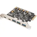 Digitus - Nettverksadapter - PCIe x2 - USB 3.1 Gen 2