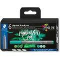 Staedtler Pigment brush 371 "Greens & Turquoises" 6 pcs. Cardboard box