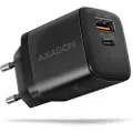 Axagon ACU-PQ30 lader QC3.0, 4.0/AFC/FCP/PPS/Apple + PD USB-C, 30W - svart