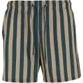 Urban Classics Striped Seersucker Swim Boardshorts grønn