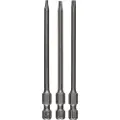 Bosch 3-delers skrutrekkerbits-sett, ekstra hard T8, T10, T15, 89 mm