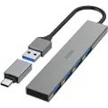Hama Prime Line - Hub - ultra slim - stasjonær - med USB-C adapter