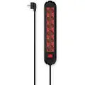Hama 00223039, 6 AC-utganger, 1,5 m, Koblet med ledninger (ikke trådløs), Sort