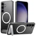Torras Pstand Series telefonveske for Samsung S25+ (gjennomsiktig)