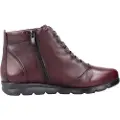 Fluchos for woman. F0356_SUGA_2BUR Leather Ankle Boots Susan F0356 brudeos (35), 1 to 3 cm, Zip, Casual, Classic, Burgundy
