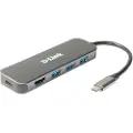 D-Link DUB-2333 - Dokkingstasjon - USB-C / Thunderbolt 3 - HDMI