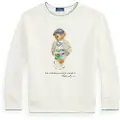 Ralph Lauren for boy. 323971483001 Polo Bear fleece sweatshirt white (10/12años=140/149cm), Casual, Cotton, children's fashion