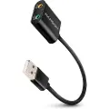 Axagon ADA-12 ekstern USB 2.0 48kHz/16-bit stereolydkort, metall, 15 cm USB-A-kabel