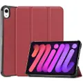 CoreParts - Lommebok for nettbrett - tri-fold caster, with auto-wake function - vinrød - for Apple iPad mini (6. generasjon)