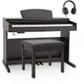 Gear4Music DP-10X Digitalt Piano fra Gear4music + Pianokrakk Matt Svart Pakke