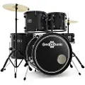 Gear4Music BDK-1 Full Size Trommesett for Nybegynnere fra Gear4music Svart - Nesten ny