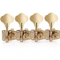 Gear4Music Guitarworks Bass Guitar Machine Head 4-in-line Gold