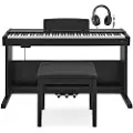 Gear4Music VISIONKEY-500 Digitalpiano Benk Pakke fra Gear4music Matt Svart
