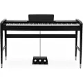 Gear4Music Keynote Moderne Digitalpiano med Bluetooth fra Gear4Music Matt Svart