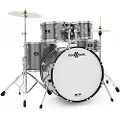Gear4Music BDK-22 Rock Drum Kit by Gear4music Silver Sparkle